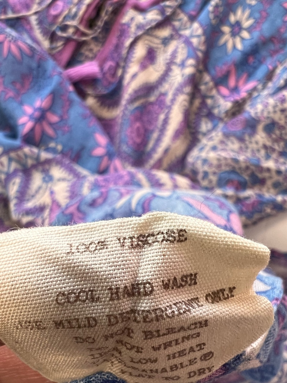 Spell & the Gypsy Boho Blossom Blouse Lavender Purple Paisley Top Sz S - Picture 9 of 9